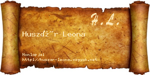 Huszár Leona névjegykártya